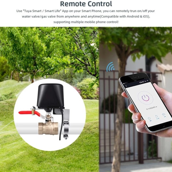 Smart gass ventil hage vann avstengning timer vanning kontroller