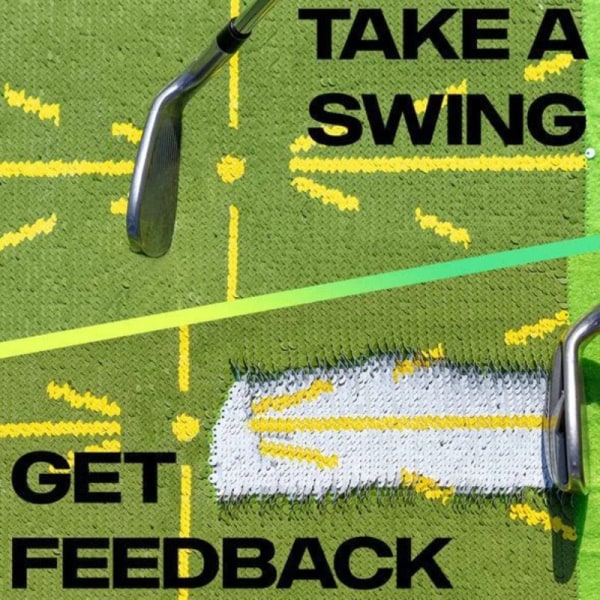 50x25cm Golf treningsmatte for bane sving deteksjon batting bane retning analyse pad sving bane øving merking puter