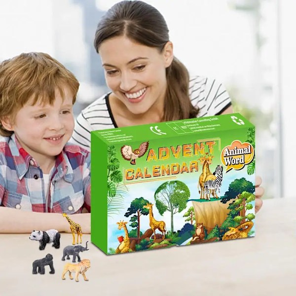 Jul advent kalender lekeboks søt dyr nytt år nedtelling stress avlastning barn gave