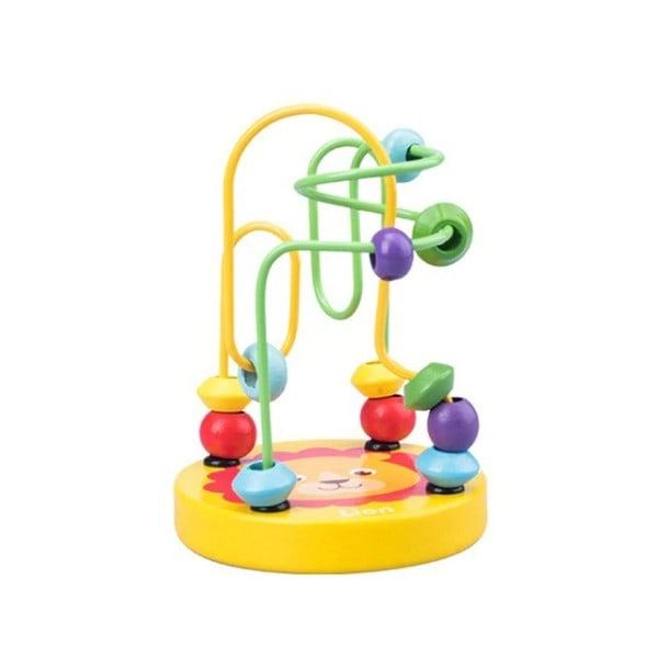 Baby Montessori Pædagogisk Matematik Legetøj Træ mini Cirkler Bead Wire Labyrint Rulle Coaster Abacus Puslespil legetøj