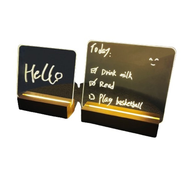 Akryl luminous diy note board raderbar meddelande tavla memo påminnelse kreativ liten kalender