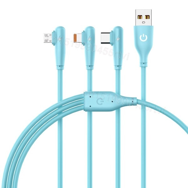 3in1 6A SuperCharge USB C Data Cable 3 in 1 2 in 1 Rask lader Micro USB Type-C Cable Cable