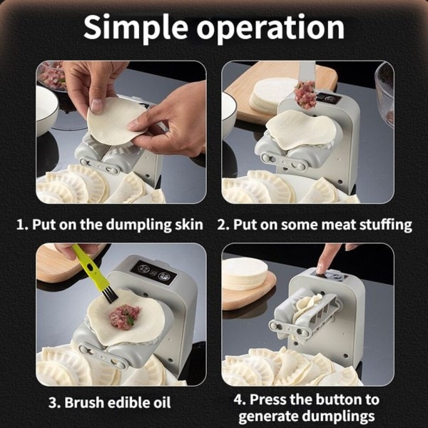 Automatisk Elektrisk Dumpling Maker Maskin Press Mold Kjøkken Tilbehør