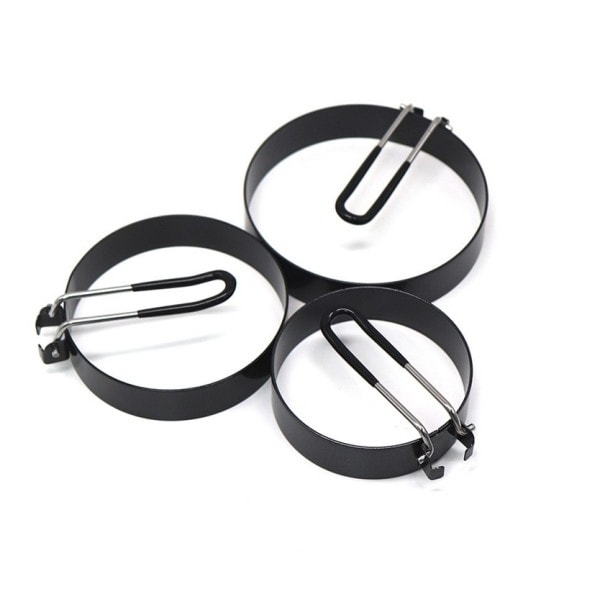Rustfritt stål egg steking ring metall sirkel form stekt posj pannekake form med håndtak 1stk liten