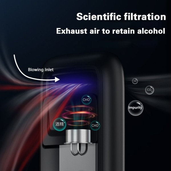 Exakt Värde Bil Alkohol Tester Led Hög Kontrast Skärm Display Breathalyzer Alkohol Breath Tester