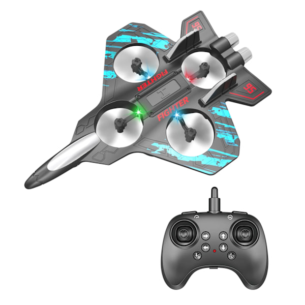 Glider Flying Helikopter RC Hobby Jet Plane 2.4G Stunt Fjernkontroll Skum Fighter Fly Leketøy Med Lys
