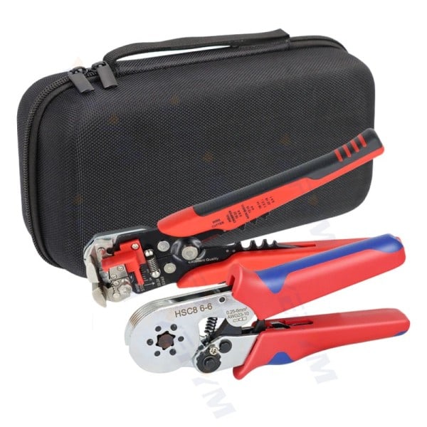Crimping Værktøj HSC8 Selvjusterbar Ratchet, Stripning Skæring Tang YE-1R, Crimping Connectors kit