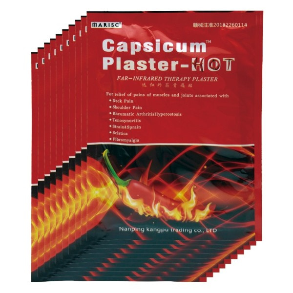 80 bitar Hot Capsicum Gips Behandling Muskel Trötthet Nack Smärta Ryggvärk Axlar ledsmärta plåster