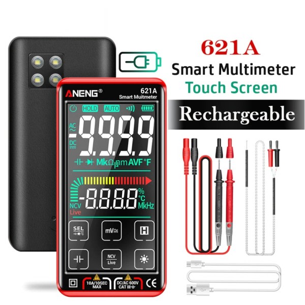 Smart Digital Multimeter Touch Skärm Multimetro Tester transistor