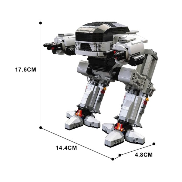 Robot model udførelse robot mekanisk krig politi håndhævelse serie  bygning blok
