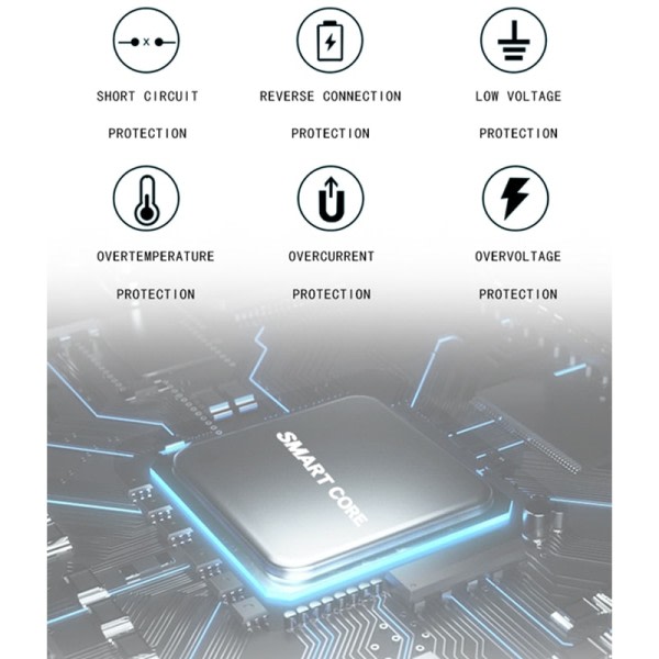 Bil Batteri Oplader Høj Power 400W LED Skærm Hurtig Opladning 12V-24V Smart Pulse Reparation