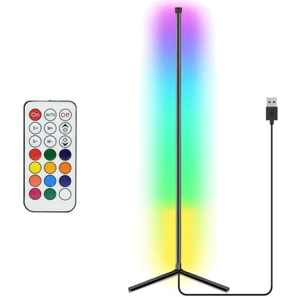Stue Værelse Dæmpbar Hjørne Gulv Lampe 150cm Stativ Tuya Smart RGB LED Humør Lys