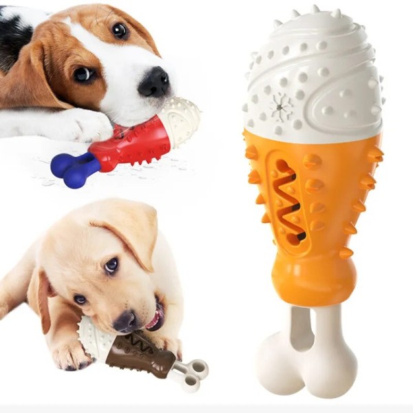 Leksaker för hundar valp gummi kyckling ben roliga hund leksaker för husdjur valpar stora hundar