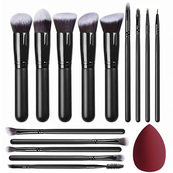 14 deler Sminke Børster Set  Soft Fluffy Foundation Blush