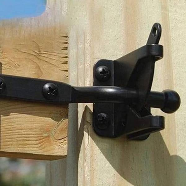 2 stk Selv Låse Gate Lås Automatisk Gravity Lever Hegn Gate Lås