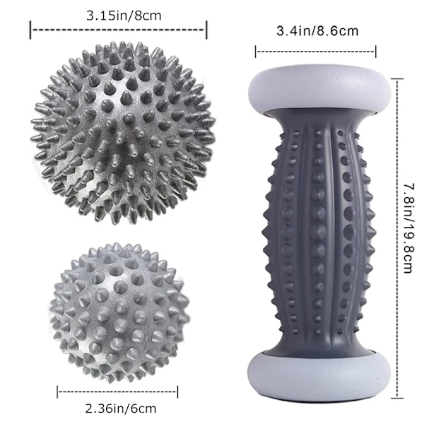 Fod Massage Rulle Hæl Spur Pindsvin Kugle Plantar Fasciitis Massager Lettelse ømme Muskler Nakke Skulder Arm Krop Trigger Punkt