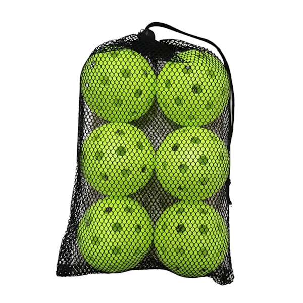 6 bitar Pickleball Ballar 40 Hål Pickleball Hög Elastisk Tålig Ihålig Ballar