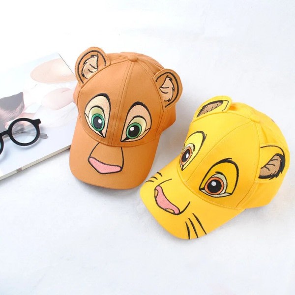 Sarjakuva Lion kuningas Simba Lapset hattu Lapset Pojat Tytöt Baseball Lippis Söpöt Korvat Säädettävä Aurinko hattu