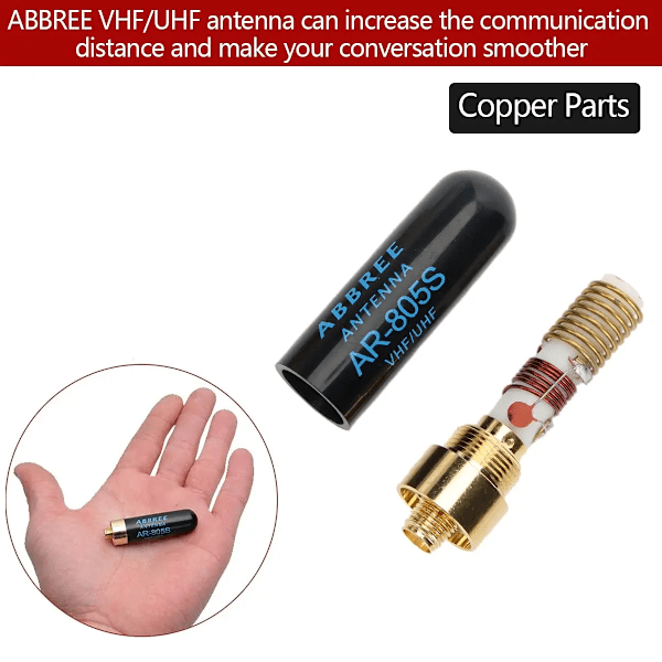Mini Walkie Talkie Antenn AR-805S SMA- Kvinna Dubbelband Hög Gain Antenn För Radio