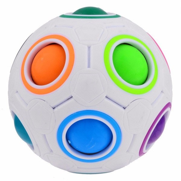 Creative Magic Cube Ball Antistress Rainbow Fotboll Pussel Montessori Barn Leksaker