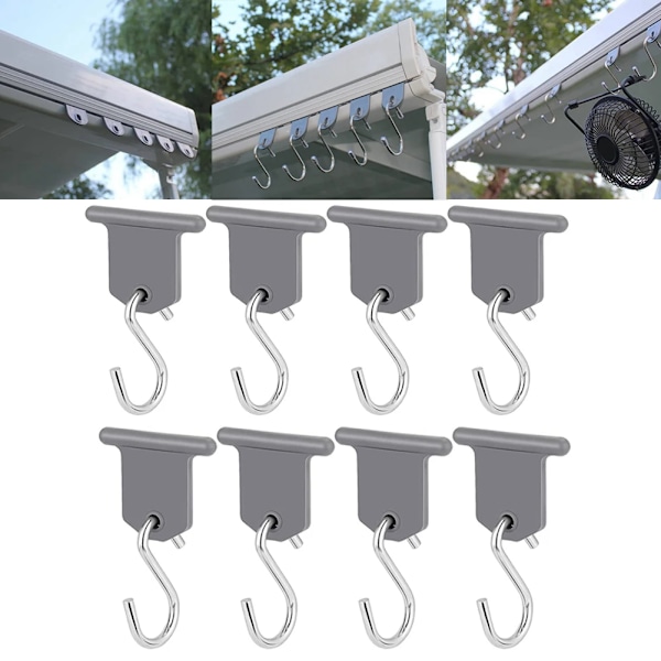 8 delar X S-form camping markis krokar klämmor ställ för