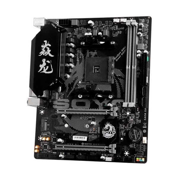 Monarch Dragon AMD B550M Gaming Moderkort USB3.1 M.2 Nvme Sata3 Stöd R5 3600 CPU (AM4 socket