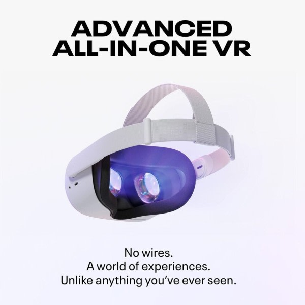 Original Meta/Oculus Quest 2 -  Avanceret All-in-One VR Virtual Reality Gaming Headset - 256GB