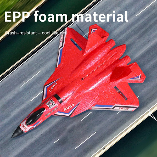 RC Plane 2.4G Med LED Lys Fly Fjernkontroll Kontroll Flying Modell Glider EPP Skum Leker