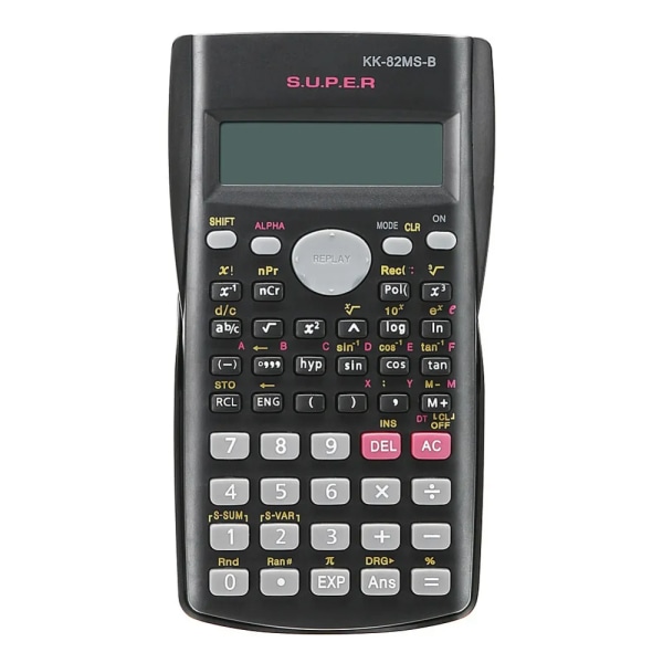 Vitenskapelig kalkulator med 240 funksjoner og 2-linjers skjerm flerbruks bærbar student kalkulator for matte undervisning