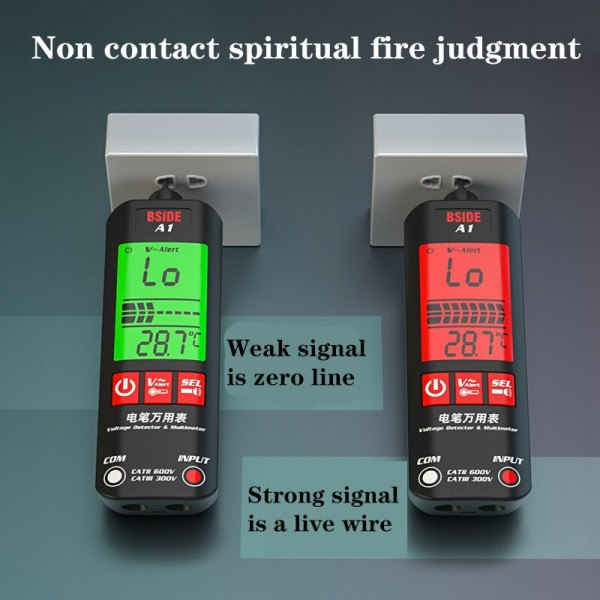 1kpl Täysin Automaattinen Älykäs Palon Proof Sähkö Kynä Zero Fire Line Identification Line Jännite Havainto Universaali mittari