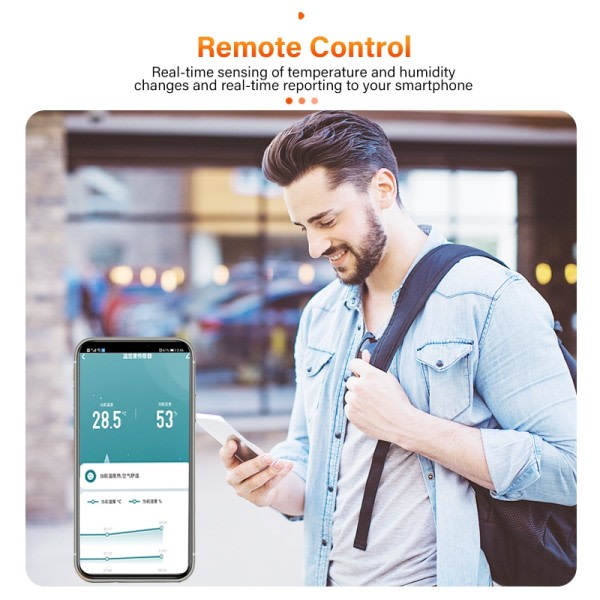 WiFi Temperatur Fugtighed Sensor Smart Life APP Monitor Smart Home
