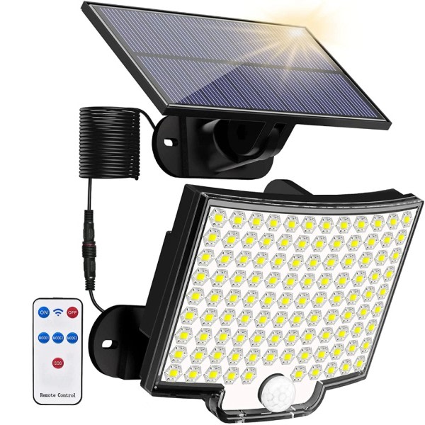 Sol Lys Utendørs 106 LED Super Bright Motion Sensor Solar Strong Power LED Hage Vegg Lampe