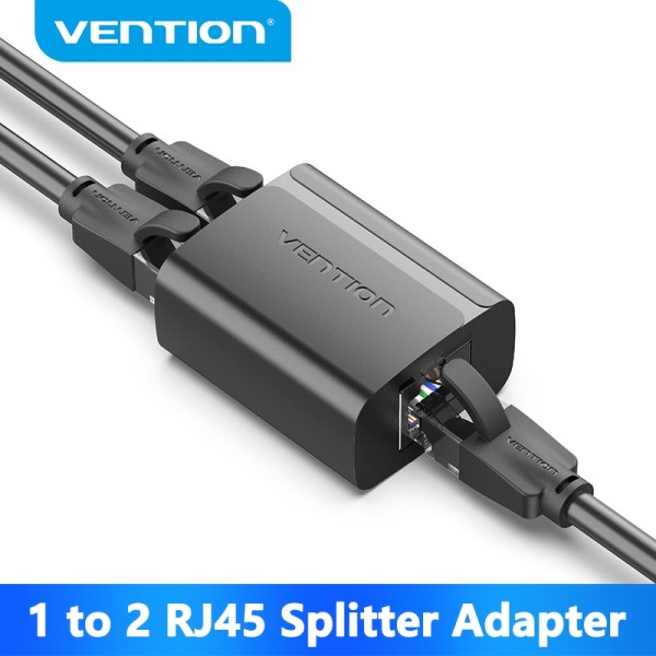 Vention RJ45 Splitter 1 til 2 RJ45 Splitter Nettverk Adapter Hunn Nettverk Extender Forlengelse Kobling for Bærbar PC Ethernet kabel