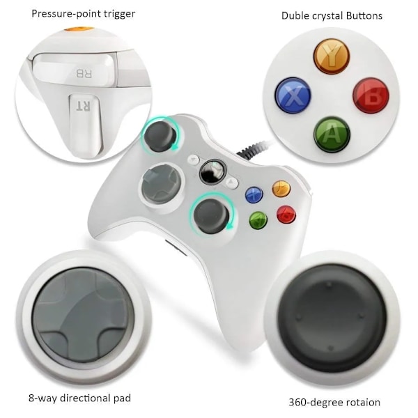 USB Wired Controller For Xbox 360 /360 slim gamepad Joypad