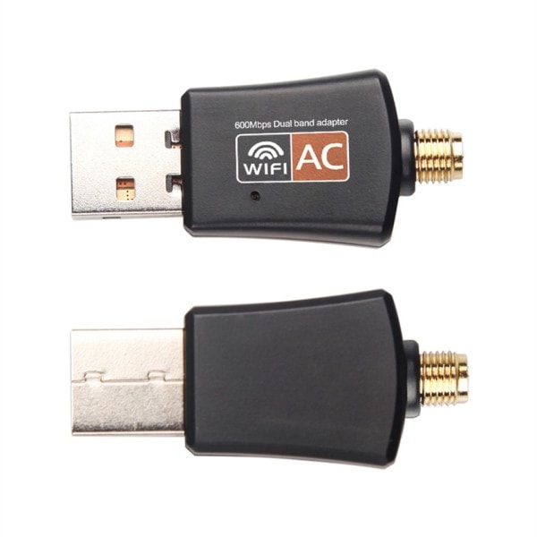 Dual Band 600Mbps USB wifi adapter 2,4GHz 5GHz WiFi med antenne