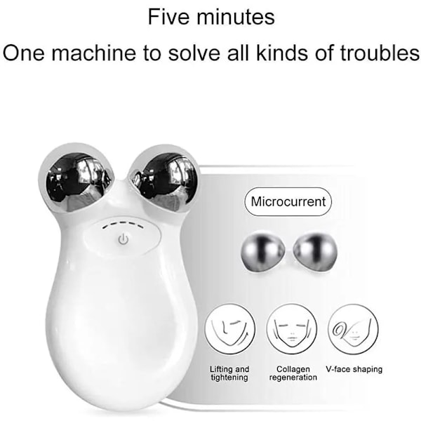 Oppladbar Face Massager 5 Gears Elektrisk Micro-Current 3D EMS Firming