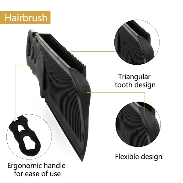 2 Pieces Kit Oppgradering Barber Flat Topp Hår Klipp Kam Herre's Arc Design Buet Posisjonering Hårklipper Kam Salon Frisør Verktøy