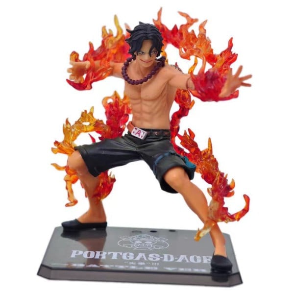 One Piece Portgas D Ace Battle Fire Action Figuurit lelut Japani Anime keräily figuurit PVC malli lelu