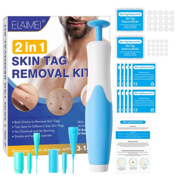 Hud Tag Remover Kit Mulvad Vårta Remover Utrustning Skin Tag Behandling Verktyg