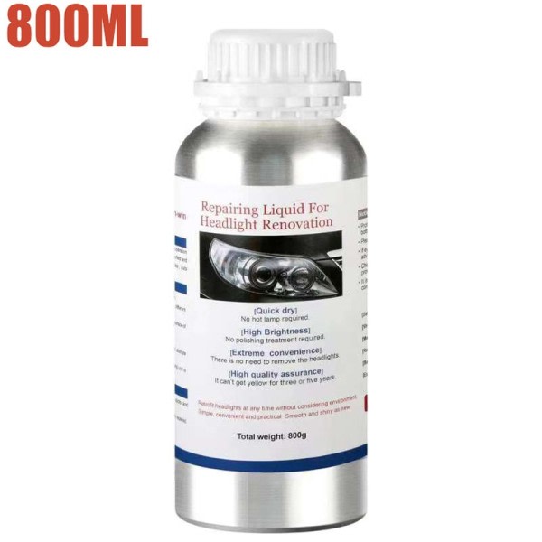 800ML Bil Forlygte Renovation Kit Bil Forlygte Polering Reparation Forlygte Restaurering sæt