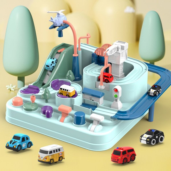Racing Järnväg Bil Tåg Spår Pedagogiska leksaker för barn mekaniska bilar för pojkar flickor äventyr
