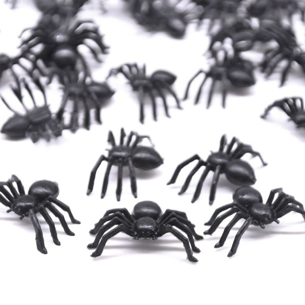 50kpl Kauhu Musta Hämähäkki Haunted House Spider Web Baari Juhla Sisustus tarvikkeet Simulaatio Tricky lelu