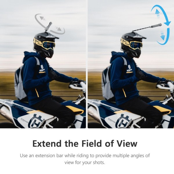 Insta360 Tillbehör Unicorn Hjälm Fäste med aluminium legering förlängning arm för GoPro