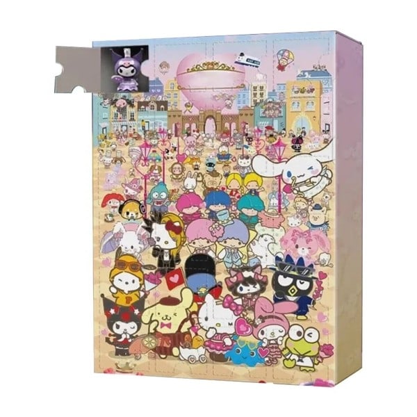 Sarjakuva söpö joulu adventti kalenteri hello kitty kuromi melodia cinnamoroll Kawaii lelu