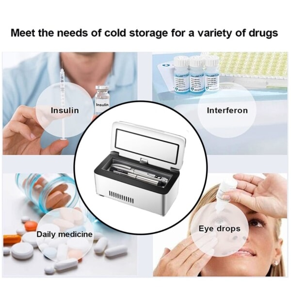 13600mah suuri teho mini jääkaappi insuliini pilleri laatikko