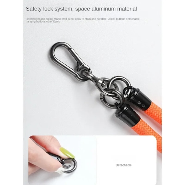 Justerbar telefon snor avtakbar hals snor universal crossbody stropp for mobil telefon veske stropper tykkelse 7mm