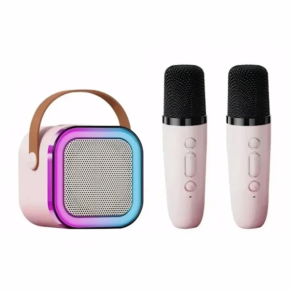 K12 Karaoke Maskin Bærbar Bluetooth 5.3 PA Højttaler System med 1-2 Trådløse mikrofoner