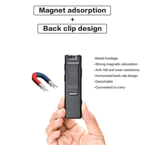 Magnetisk Digital Mini Kamera HD Ficklampa Mikro Cam Webbkamera