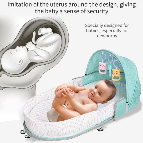 Baby seng vugger nyfødte sovende rede rejse senge foldbar babynest myggenet bassin spædbarn sove kurv