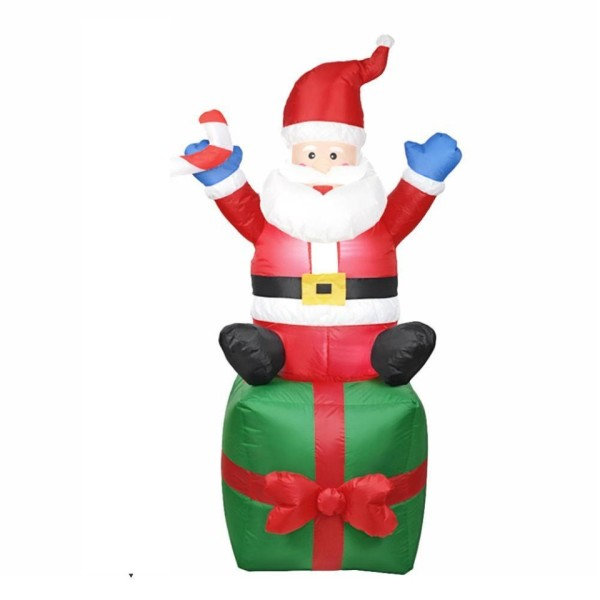 1,5m Kæmpe oppustelig Snemand LED Glødende 1,8m Navidad oppustelig Julemand Jule Fest pynt